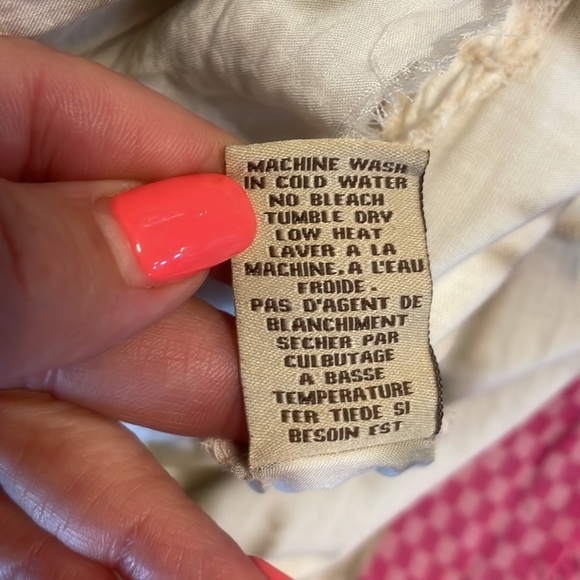 XCVI RAYON 3/4 sleeve tie dye blouse / top V neck raw edges boho stretch back M - Picture 15 of 15